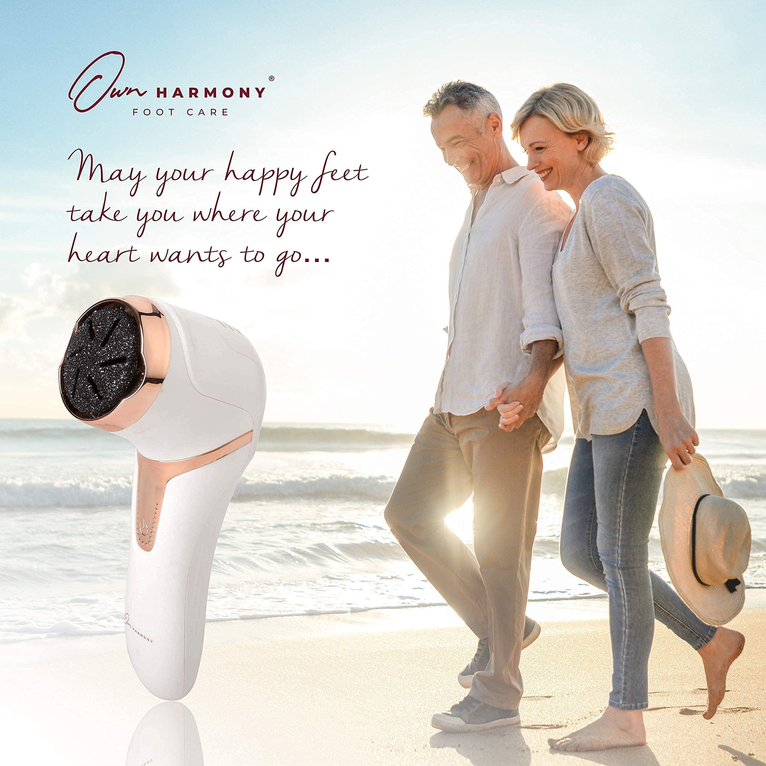 Own Harmony Own Harmony 2 Electric Foot Callus Removers with Vacuum and 6 Rollers Bundle - Professional Pedicure Tools for Pedi Feet Care Vac, Electronic Foot File CR2100 - Best for Hard, Dry, Cracked, Dead Skin