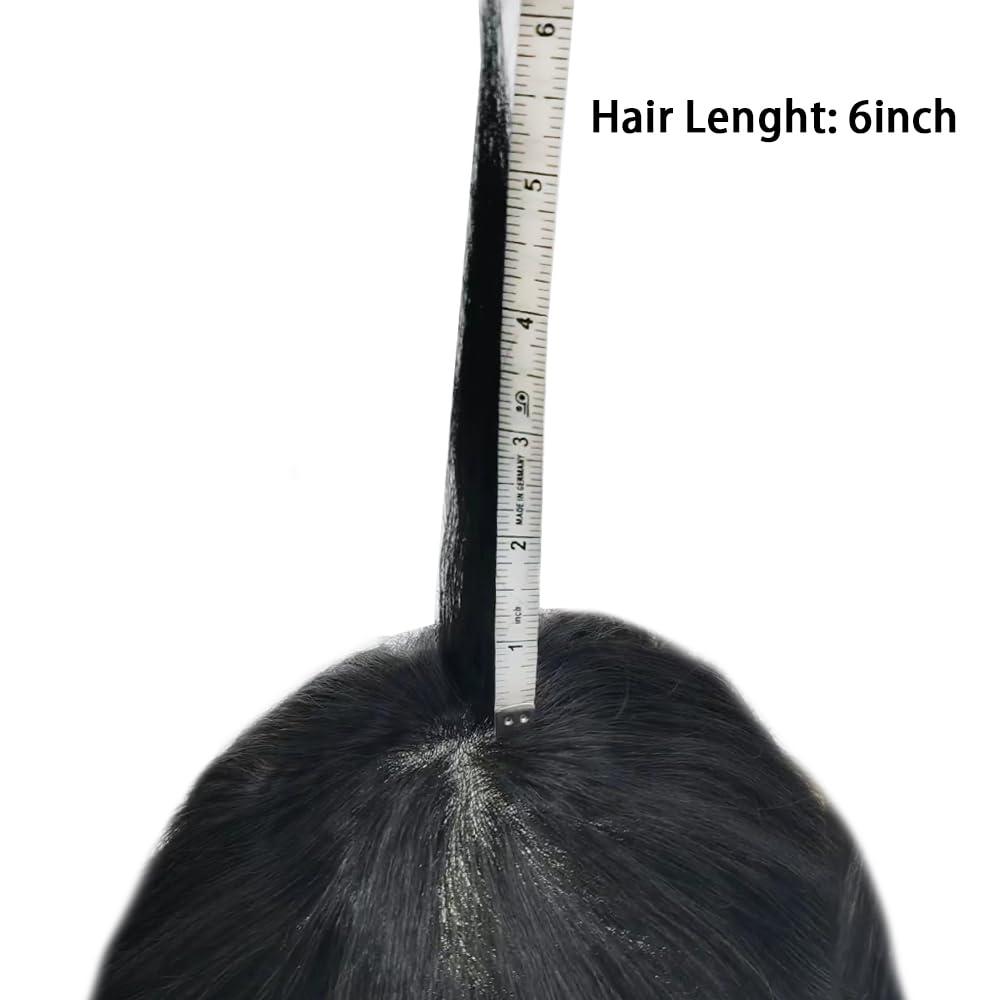 F M FACE MIRACLE NEW YORK F M FACE MIRACLE NEW YORK Mens Toupee Hair System For Men 0.06mm Super Thin Skin V-looped Mens Hair Replacement System Natural Hairline Toupee For Men Poly Skin8 X10#1B Off Black-100% density