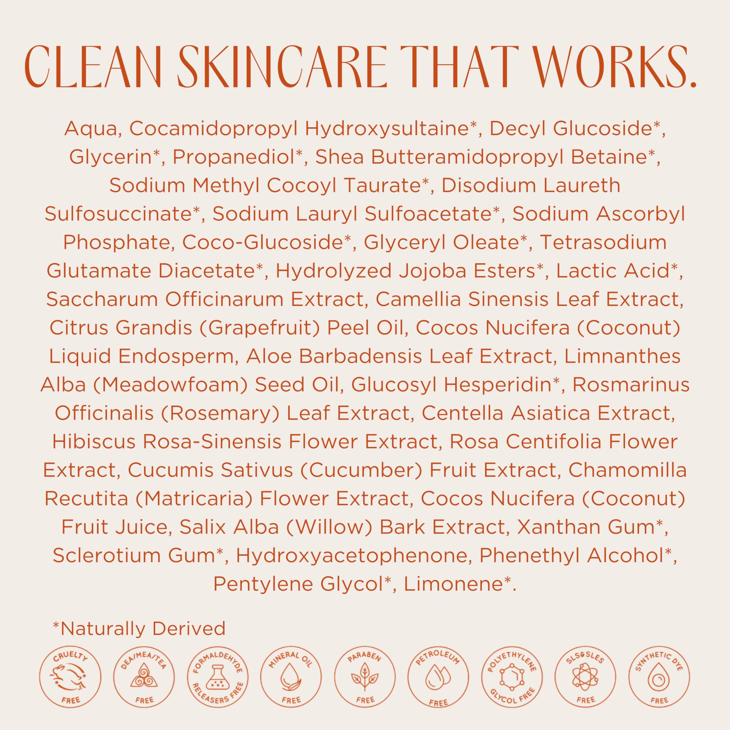 InstaNatural InstaNatural Vitamin C Cleanser Face Wash, Brightens and Reduces Signs of Aging, Fine Lines and Uneven Texture, with Coconut Water and Aloe Vera, 6.7 FL Oz - 3 Pack