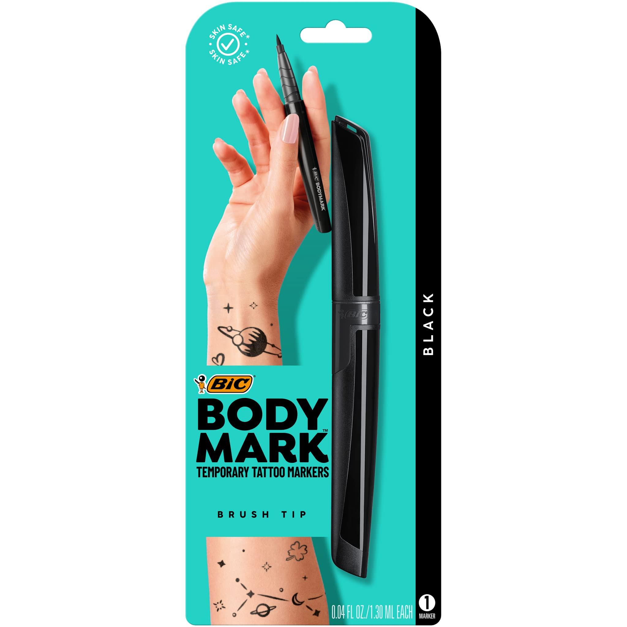 BIC Bic BodyMark Temporary Tattoo Markers, black, 0.07 Fl Oz