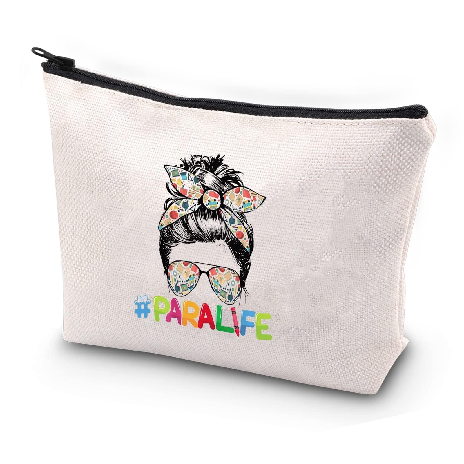 JYTAPP JYTAPP Teacher Para Life Makeup Bag Paraprofessional Gift Para Teacher Cosmetic Bag Paraeducator Gifts Teacher Assistant Survival Kit Bag