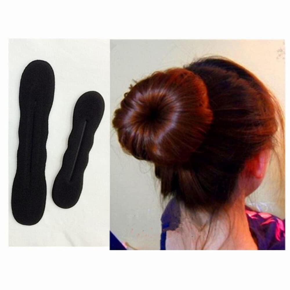 JJLFresheners 4Pcs Black Hair Bun Maker Magic Hair Styler Set Hair Styling Sponge New Released Elastics and Ties Hair Accessories