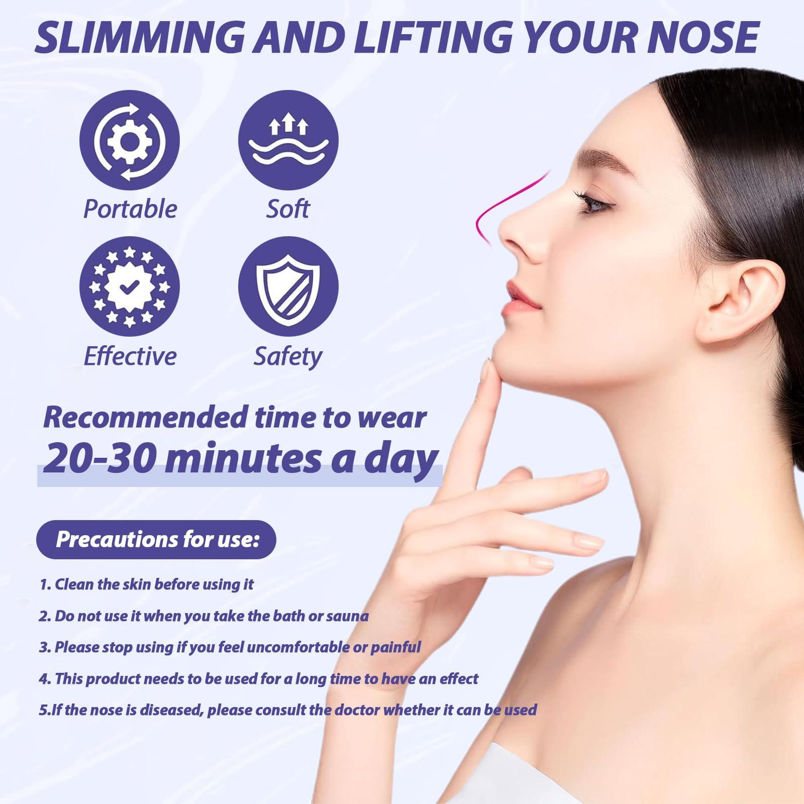 Yoboamic Yoboamic Nose Shaper Lifter, Pain-Free Nose Straightener for Nose Uplifting and Shaping, Soft Silicone Nose Shaper for Women Man Nose (Purple)