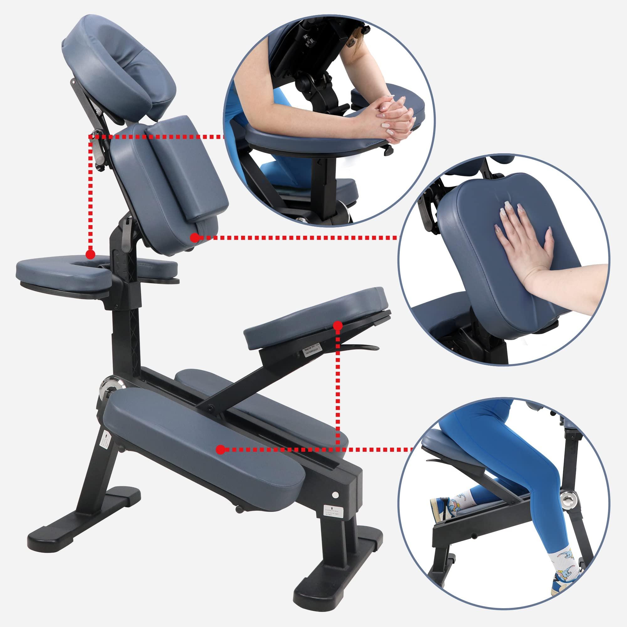 Master Massage Master Massage Gymlane Adjustable Portable Chair Ergonomic Design with 2-Inch Foam, Heavy-Duty Supports Up to 600 lbs