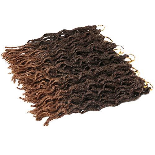 ZQIAN BEAUTY Faux Locs Crochet Hair 12 inch - 6packs/Lot Bo Faux Locs Crochet Hair Curly Dreadlocks Synthetic Faux Locs Braiding Hair Extensions ( 20 Roots/Pack ) #T1B/30