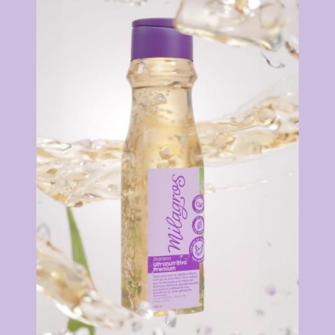 Milagros Enterprise Group S.A.S 2 Pack Ultranutritivo Premium Milagros Shampoo 15.2 oz - | Ideal for daily washing, Rosemary and Quina | Colombia Shampoo Milagros hair care