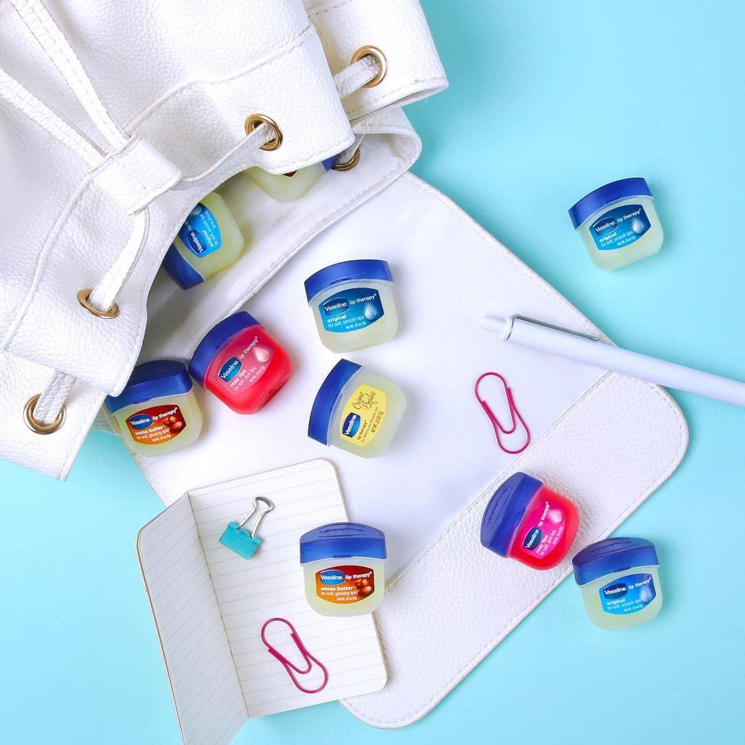 Vaseline Vaseline Lip Therapy 6-Pack  Mini Lip Balm for Healing Dry Lips, Travel-Size Petroleum Jelly Lip Care, Premium Gift Set, 0.25 Oz Each