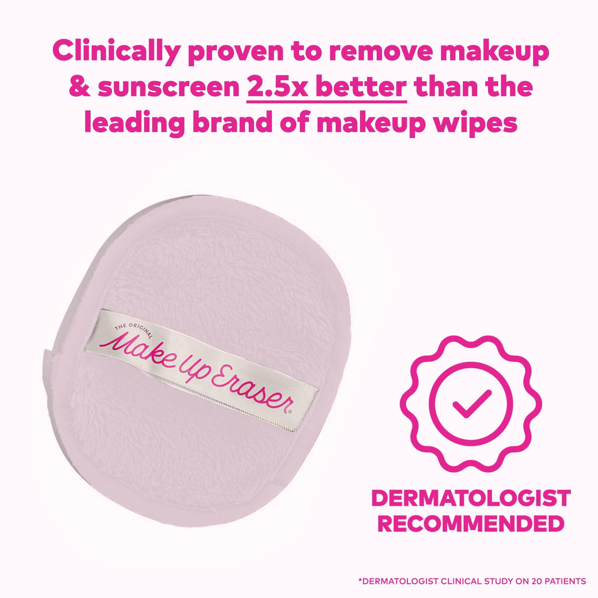 MakeUp Eraser The Original MakeUp Eraser, 7-Day Set, Erase All Makeup With Just Water, Including Waterproof Mascara, Eyeliner, Foundation, Lipstick, Sunscreen, and More! (Silver Infused), 7ct.