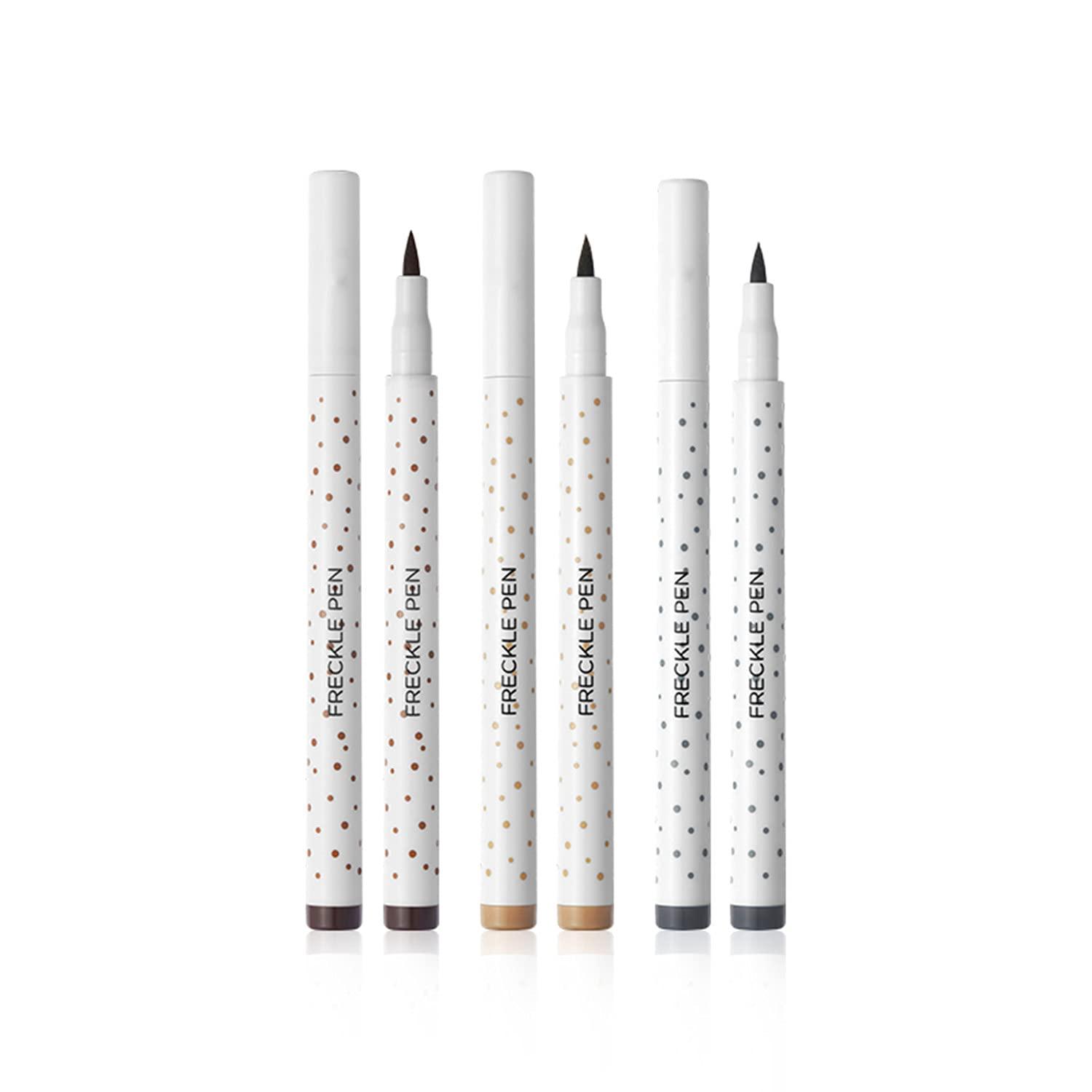 MAEPEOR MAEPEOR Freckle Pen Natural Faux Freckles Makeup Pen Waterproof Longlasting Soft Dot Sopt Pen Create Natural Sunkissed Skin for Beginners or Professional (Light Brown)