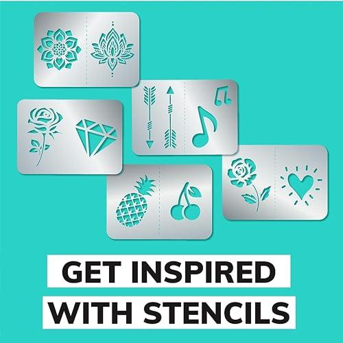 BIC BIC BodyMark Body Art Markers, Pastel Pop, Flexible Brush Tip, 5-Count Pack of Assorted Colors, Skin-Safe, Cosmetic Quality