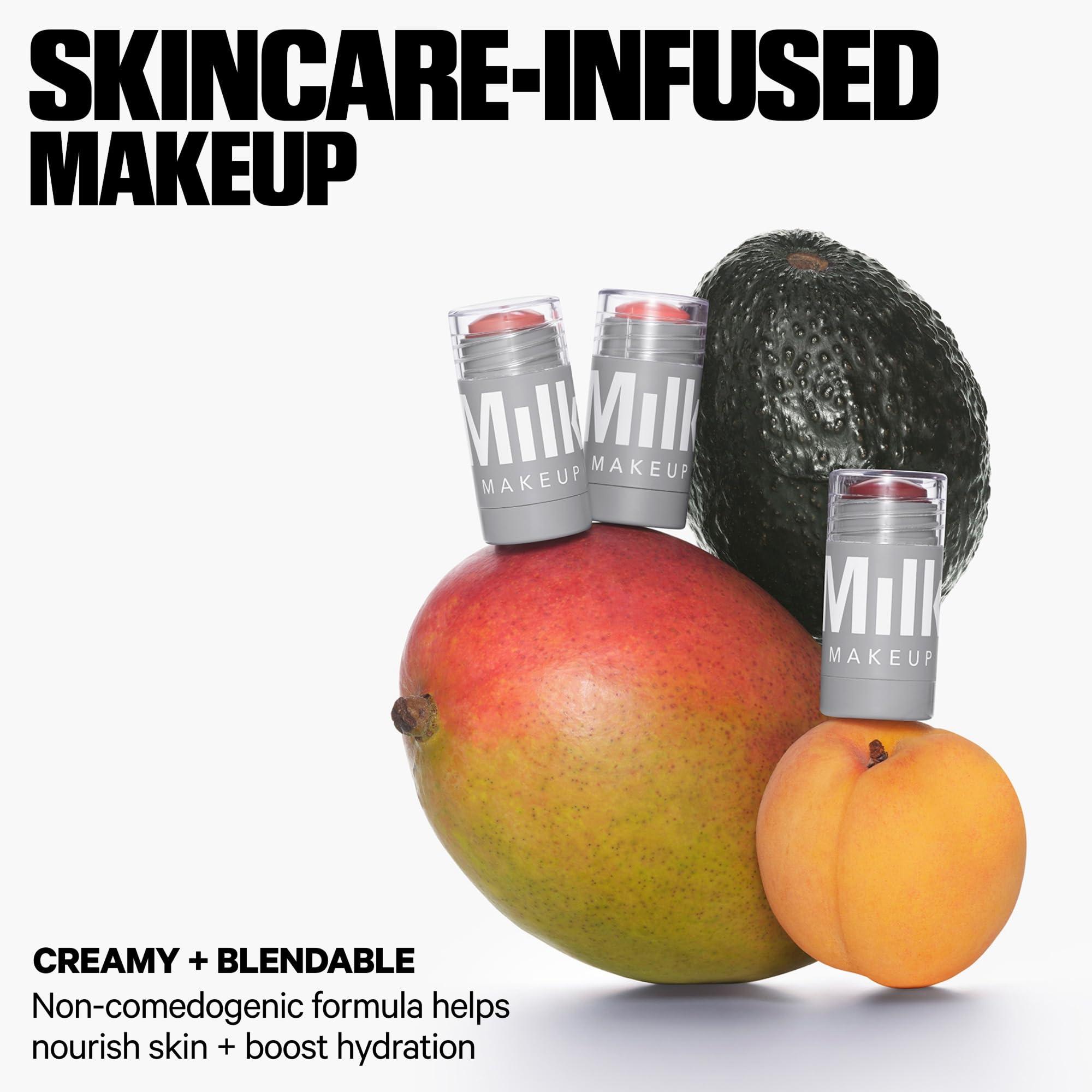 Milk Makeup Milk Makeup Lip + Cheek, Rally (Mauve Pink Shimmer) - 0.21 fl oz - Cream Blush & Lip Color - Buildable & Blendable - 1,000+ Swipes Per Stick - Non-Comedogenic - Vegan, Cruelty Free