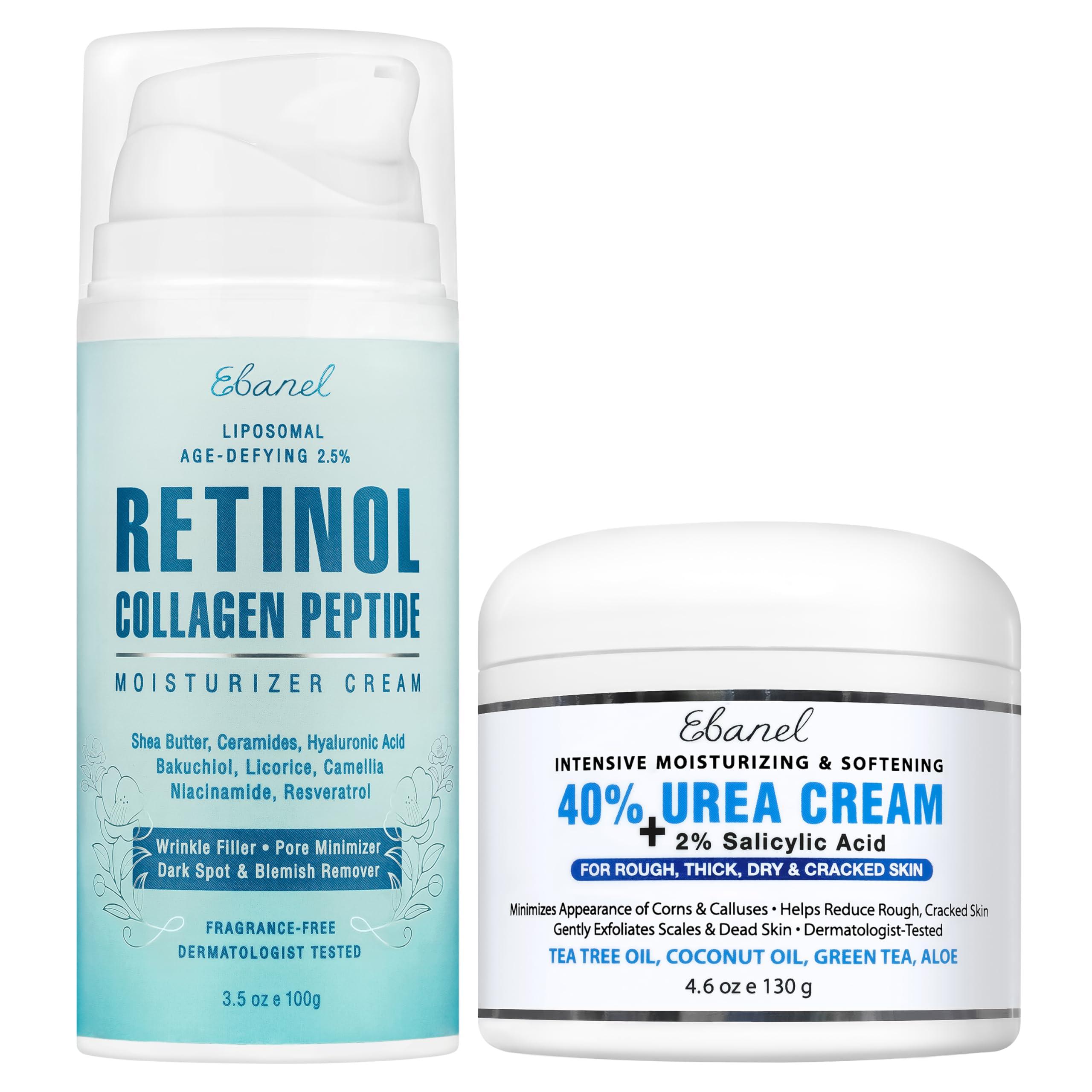Ebanel Ebanel Bundle of 40% Urea Cream 4.6 Oz, and 2.5% Retinol Moisturizer