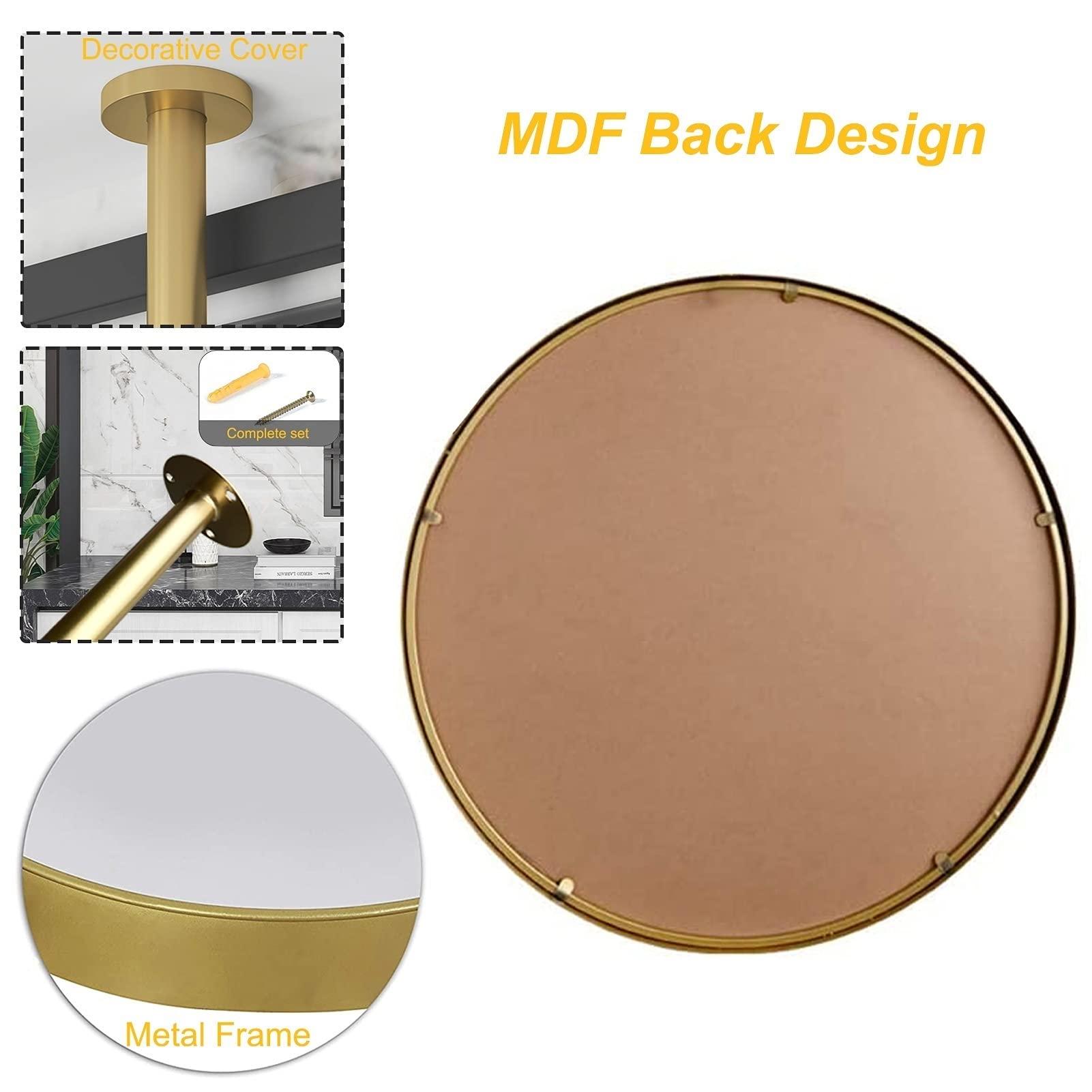 SXBHDM Ceiling Hanging Mirror for Wall Decor, Clean Large Modern Wall Mirror Decorative Mirrors Contemporary Premium Silver Backed Floating Glass, Bathroom Vanity Mirror, Modern Design (Color : MDF Back, S