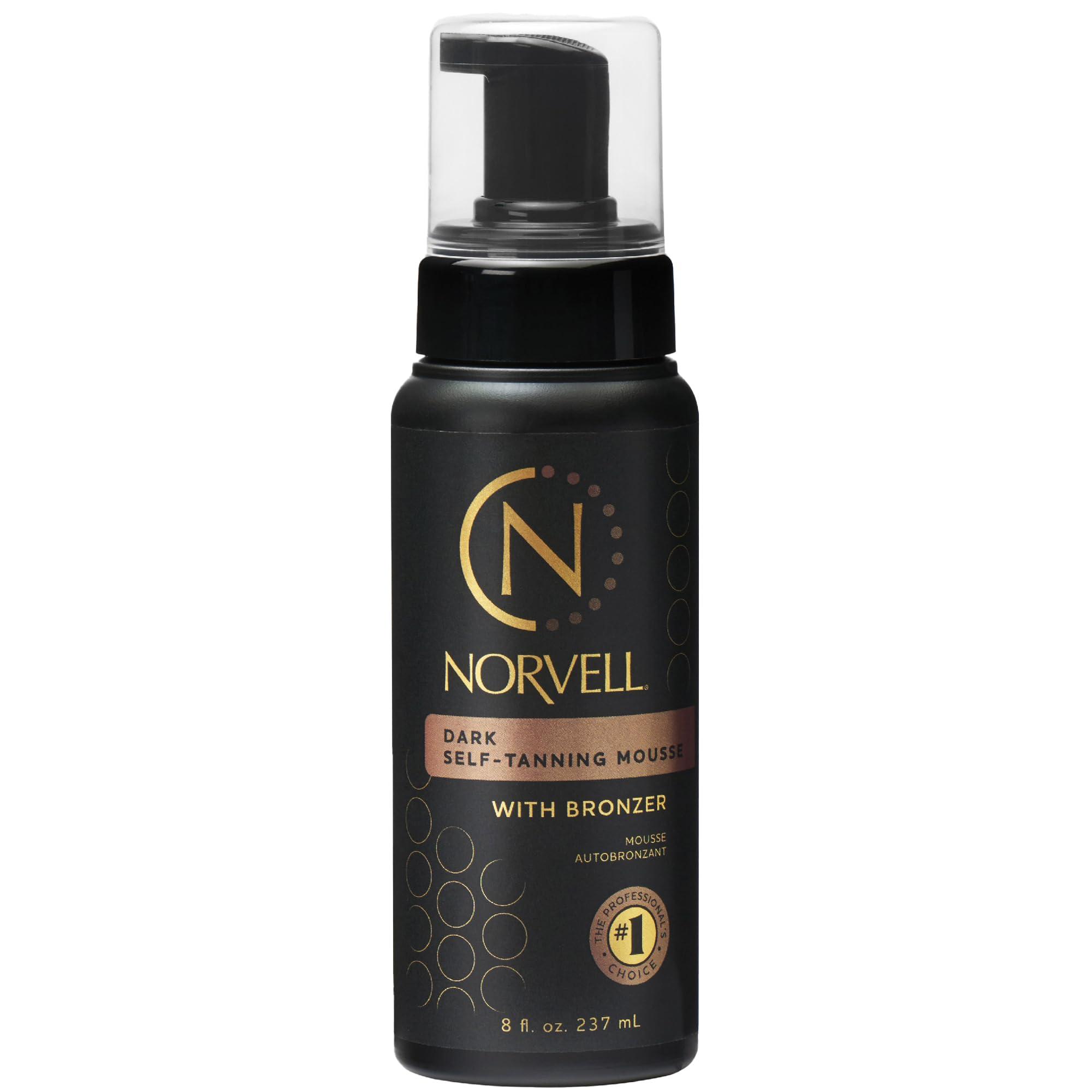 Norvell Norvell Sunless Self Tanner Mousse with Bronzer - Instant Natural Looking Bronzing Glow, 8 fl.oz.