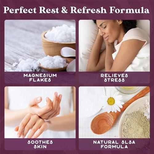 PURPLE CANYON Purple Canyon Bath to Bed Natural Bath Bombs | Relaxing Sleep Support with Magnesium | Chamomile and Vanilla Scented Handmade Bath Bombs Set