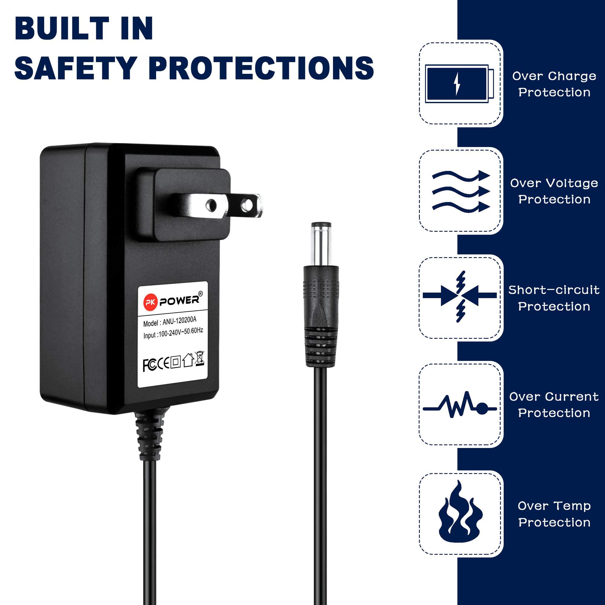 PKPOWER PKPOWER AC Adapter for Braun Silk Epil Lady Shaver Epilator EE110 5306 5316 5317, Power Supply for Braun Silk Epil 3 Perfection SE3170 SE3270 Pl-41-77 V-3 PI-41-77 V-3