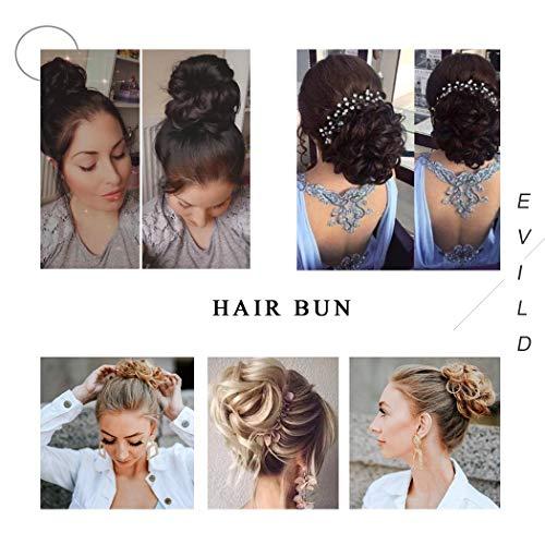 EVILD EVILD Tousled Hair Pieces Curly Messy Bun Extensions Synthetic Updo Hair Scrunchies Bun Daily Party Messy Hairpieces for Women and Girls (27#)