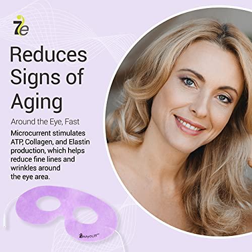 myolift myolift 7E Wellness Conductive Eye Facial Mask Microcurrent Machine - Skin Care Tools for Microcurrent Facial Device - Instant Face Lift, Anti Aging, and Skin Tightening - Up to 10-12 Uses