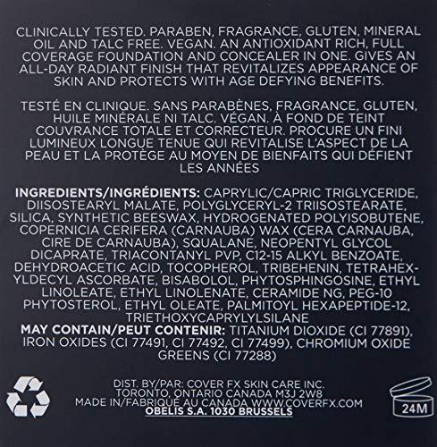 Cover FX Cover FX Total Cover Cream Foundation: Oil-free Cream Foundation and Concealer - Full Coverage and Powerful Antioxidant Protection - P125, 0.35 oz.