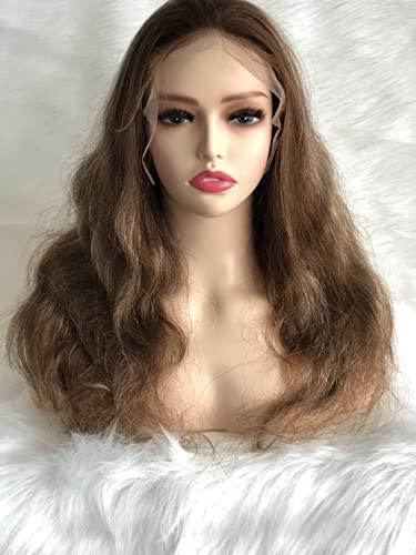 Guanyuwigs Guanyuwigs 13x4 Body Wave Highlight Lace Front Human Hair Wig Transparent Lace Wig 4/27 (14inch)