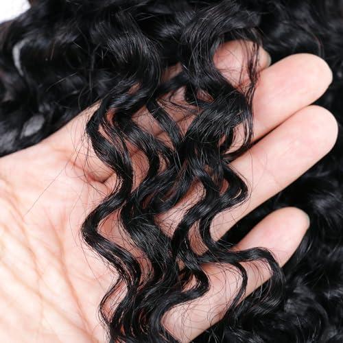 VIYAVIYA Viyaviya Brazilian Water Wave Human Hair 1 Bundles 18 Inch Wet and Wavy Human Hair Wavy Bundles 100% Unprocessed Brazilian Virgin Hair Curly Water Wave Bundles Hair Extensions Human Hair Bundles