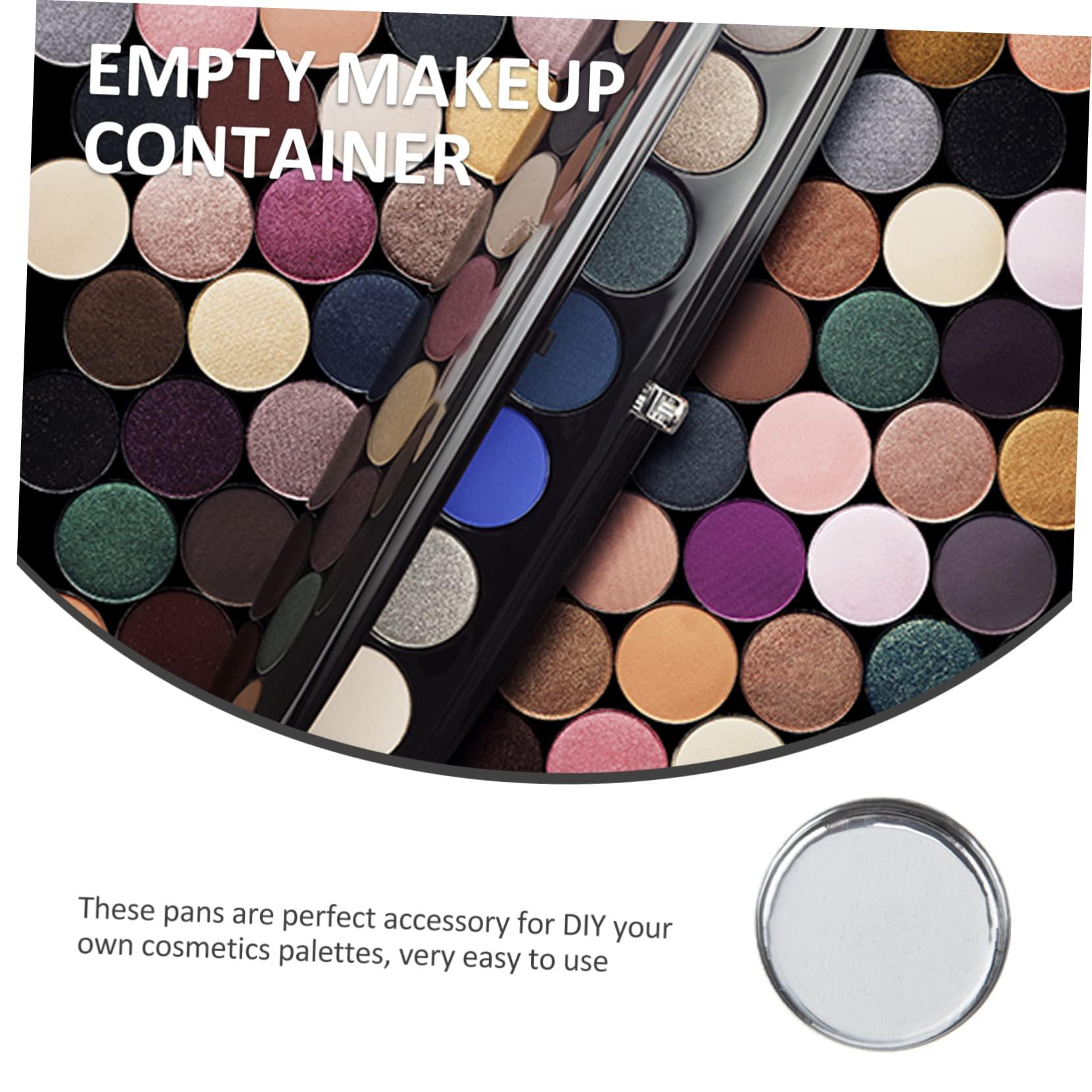 HAPINARY HAPINARY 30pcs Empty Highlighter Tray Cosmetics Organizer Makeup Palettes Makeup Pallete Empty Eyeshadow Pans Square Highlighters Mini Containers Mini Highlighters Square Pan Silver Iron