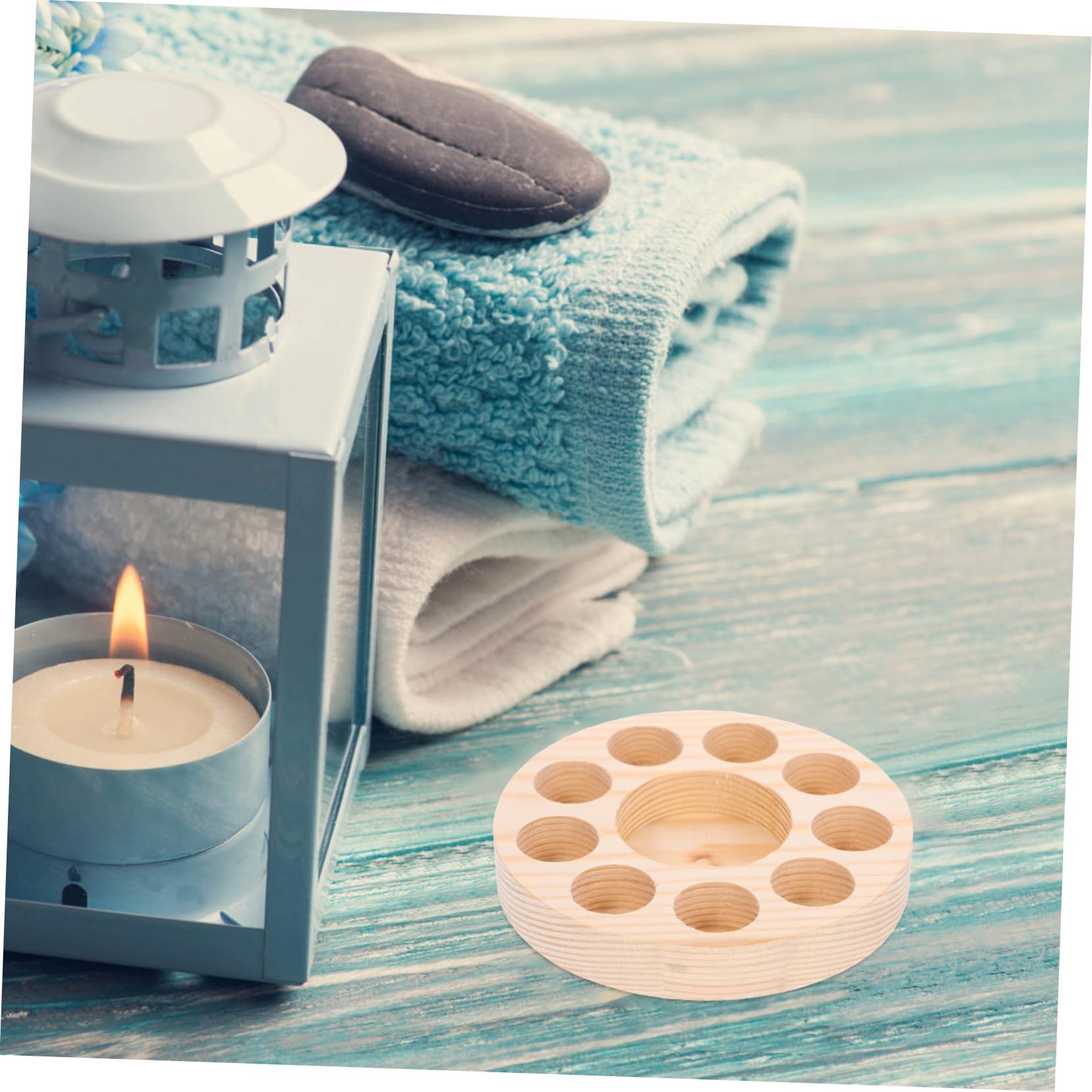 Zerodeko Zerodeko 5pcs Porous Essential Oil Storage Rack Bottle Essential Oils Nail Oil Holder Perfume Holder Home Supplies Essential Oil Display Rack Essential Oil Containers Wooden