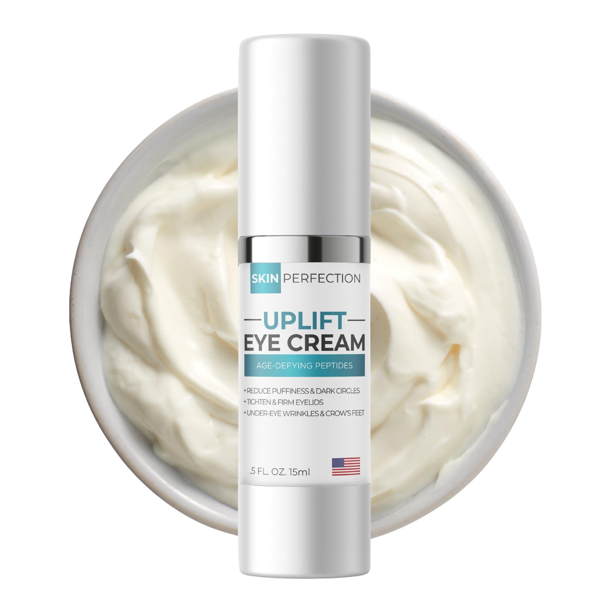 Skin Perfection Revitalize Your Eyes: Uplift Anti-Aging Eye Cream for Dark Circles, Wrinkles & Puffiness Copper Cream Peptide Complex Haloxyl Lift Tighten Droopy Lids Argireline Matrixyl Pepha Tight .5 oz