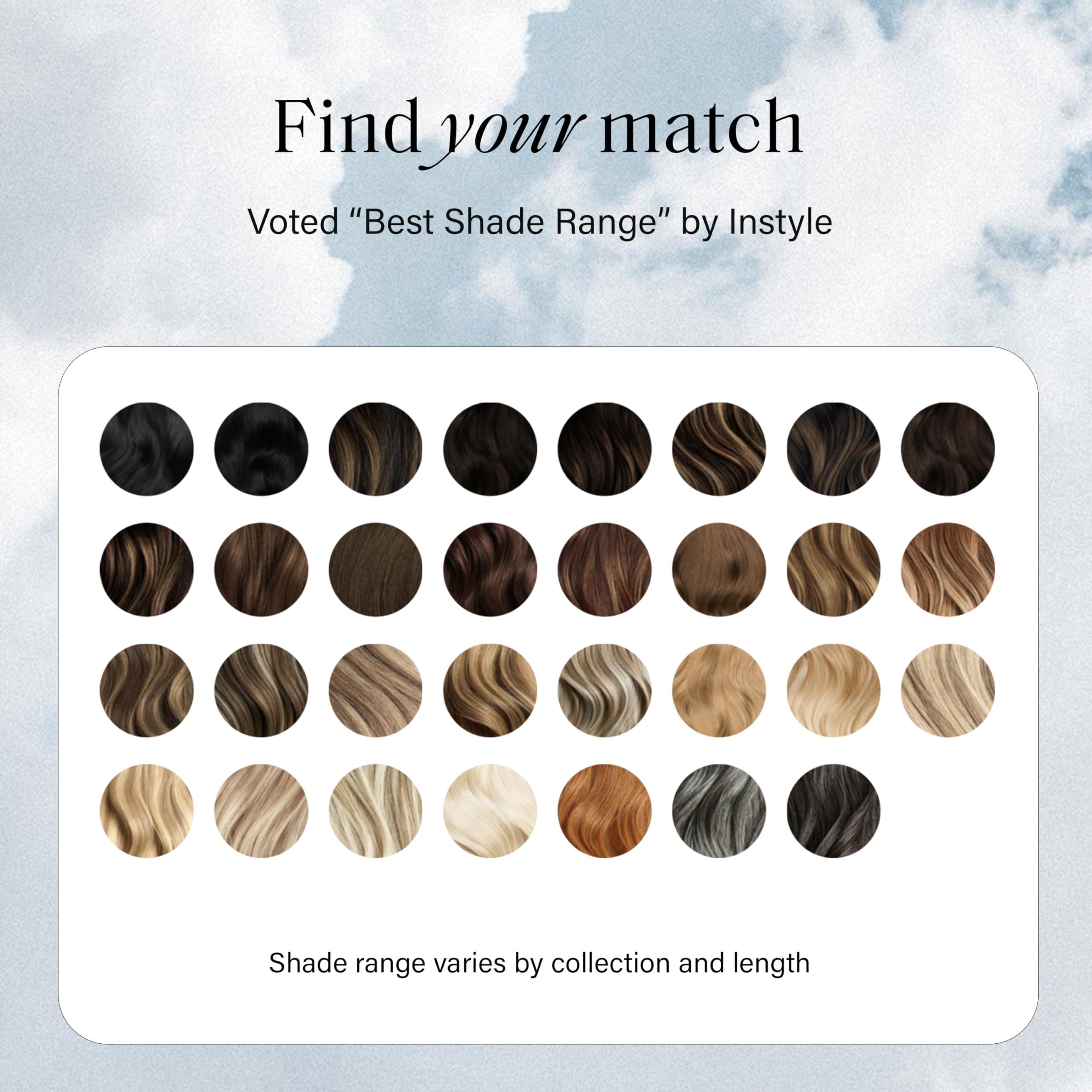 Luxy Luxy Hair 16\" Chocolate Brown Scalp Hair Fill-Ins Clip-In Hair Extensions (40 grams) 100% Remy Human Hair, For Thinning Near Scalp, 4-Piece Set, Mimics Hair Growth