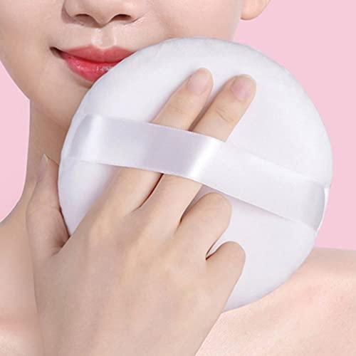 FOMIYES FOMIYES 4pcs Large Round Powder Puff Large Powder Puff Plush Makeup Powder Puff Body Puff Round Crackers Loose Powder Ribbon Powder Puffs Cosmetic Puffs Powder Makeup Puffs Fluffy Decorate