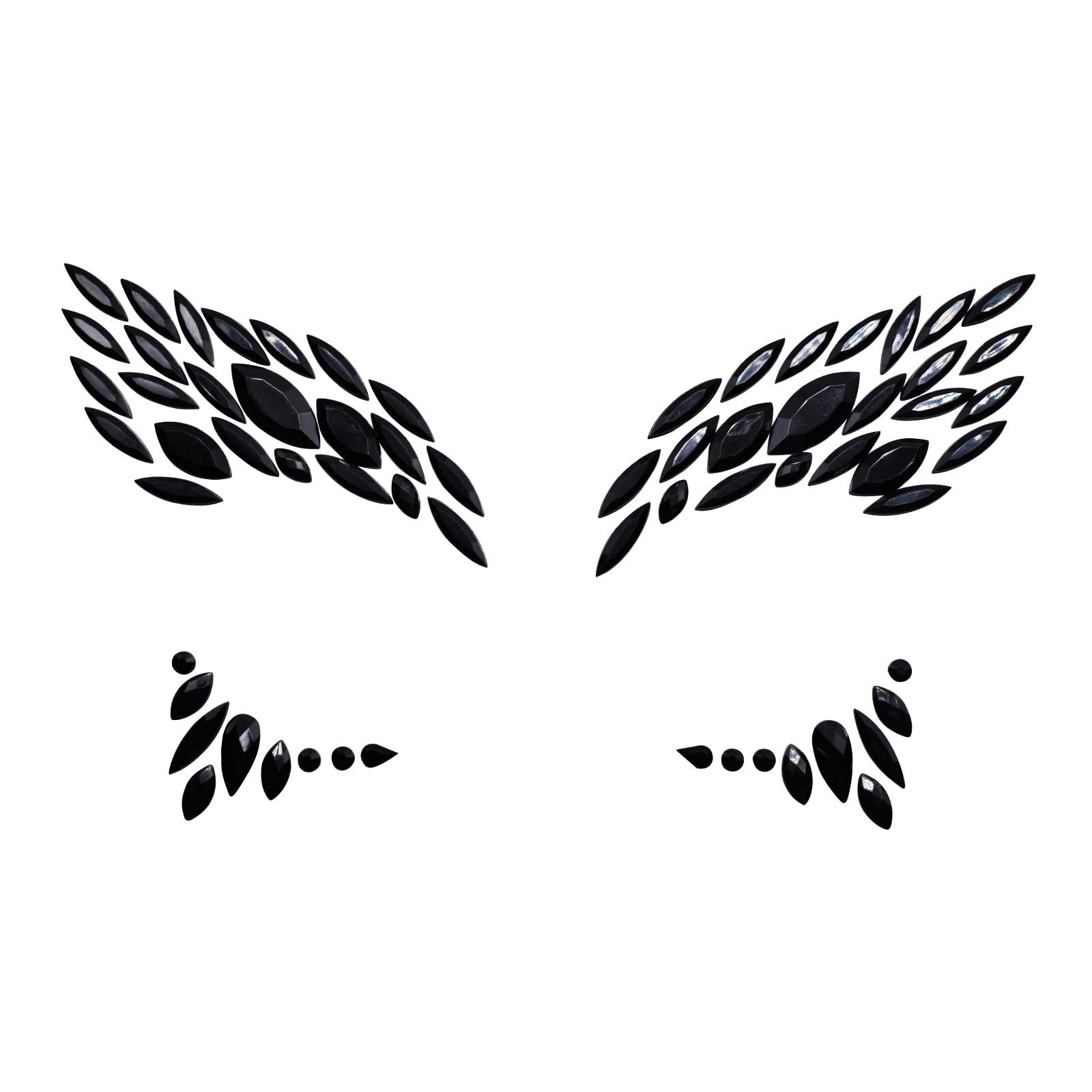 ATAMET Halloween Cospaly Face Jewels Vampire Blood Costume Festival Face Gems Stick on Rhinestone Tattoo Stickers Pasties Self Adhesive Temporary Tattoos Fashion Jewelry for Party