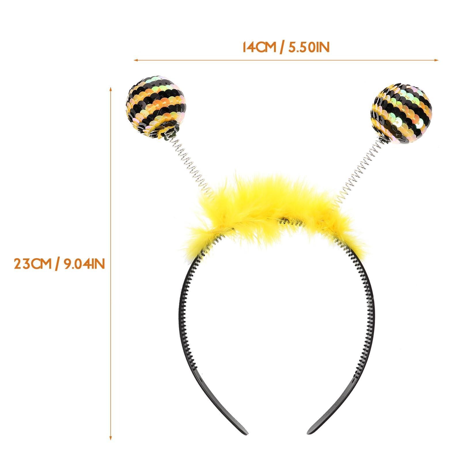 OSALADI OSALADI Hair Ties Halloween Bee Headbands Bee Hair Bands Antenna Headband Hair Bands Bee Tentacle Headbands for Adults Bees
