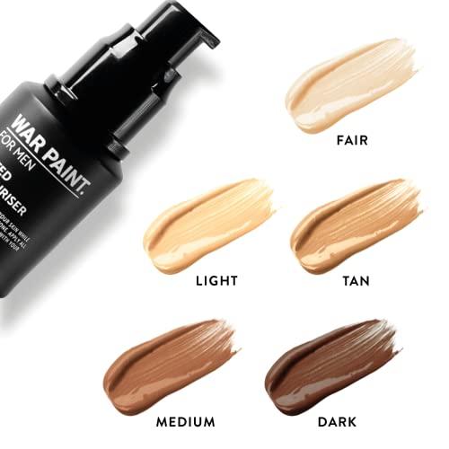 War Paint War Paint For Men Tinted Moisturizer & Light Foundation for Face - Vegan Friendly & Cruelty-Free - Natural Looking Makeup For Men - Light Shade - 30ml