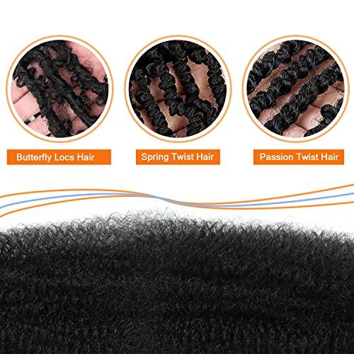 GZVIS Springy Afro Twist Hair 12 Inch 3 Packs Burgundy Color Pre Fluffed Marley Twist Braiding Hair for Black Women (12 inch, Burgundy)