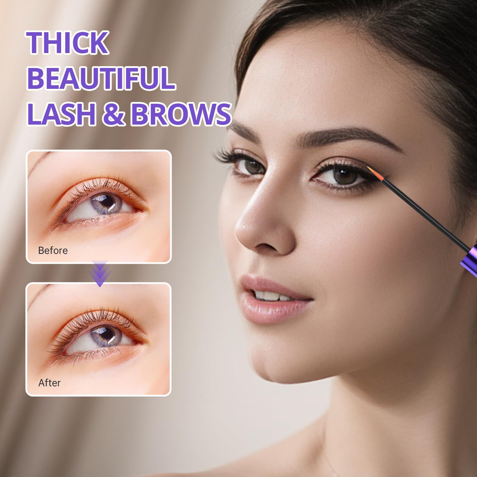 SIIEEC Lash Serum - 8ml Rapid Eyelash Growth Serum, Lash Serum for Eyelash Growth Thickness, Stronger, Healthier Lashes & Brows, Vegan & Cruelty-Free