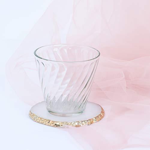 Eessmo 2Pack Resin Nail Art Palette,Nail Art Color Mixing Palette,Nail Art Painting Gel Palette Manicure Tool, Cosmetic Artist Mixing Palette(White and Pink)