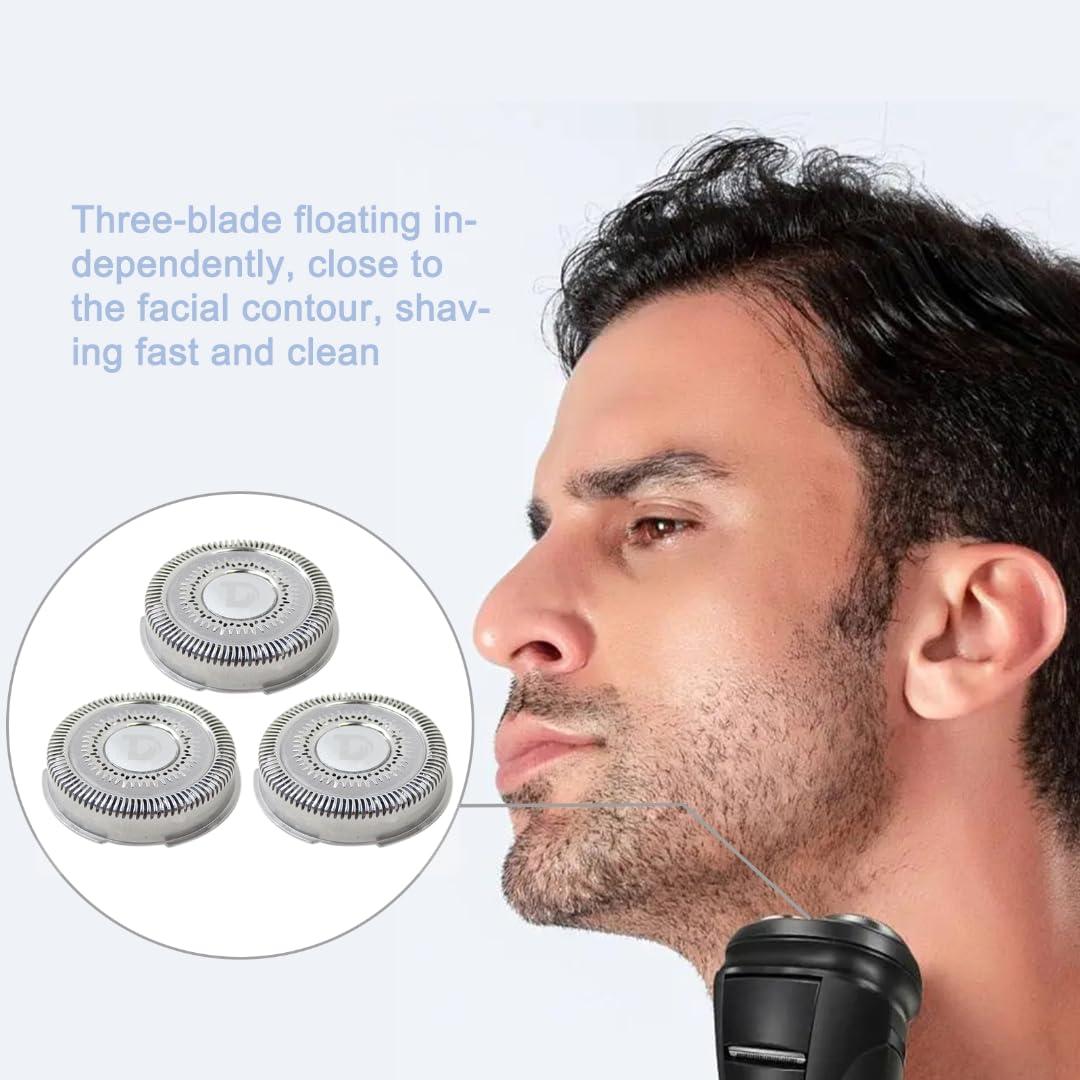 WELURE 3 Pack Latest New Upgraded Series 9000 Shaving Replacement Shaver Blades Cutters for Philips Norelco Electric Shaver 9700 S9721/84 S9311/87 9300 S9000