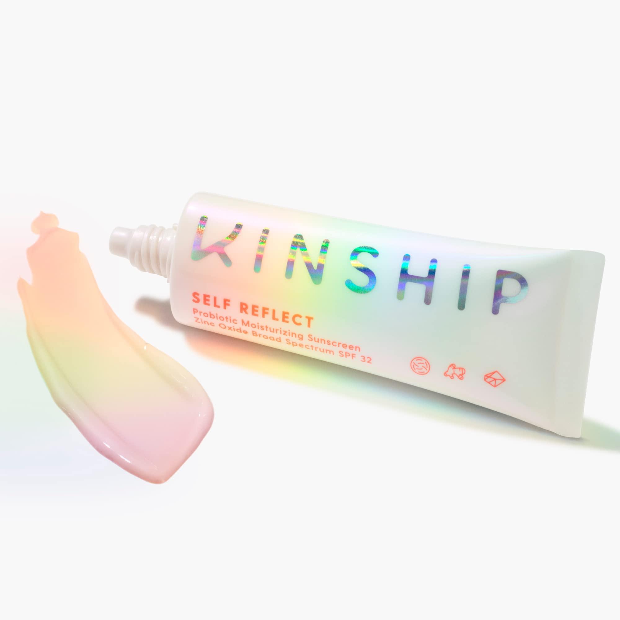 Kinship Kinship Self Reflect Probiotic Moisturizing Sunscreen SPF 32 1.75oz + 3.5oz Bundle - For Face & Body - Lightweight 100% Mineral SPF for Sensitive Skin - Sheer Zinc Oxide Sunblock - Clean & Reef Safe