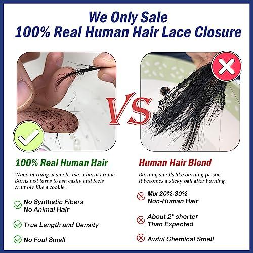 Topnormantic Topnormantic Straight Bundles with Frontal Human Hair (14 16 18+14) 12A Grade Brazilian Human Hair 3 Hair Bundles with 13x4 Lace Frontal Free Part 100% Unprocessed Virgin Hair Straight Weave