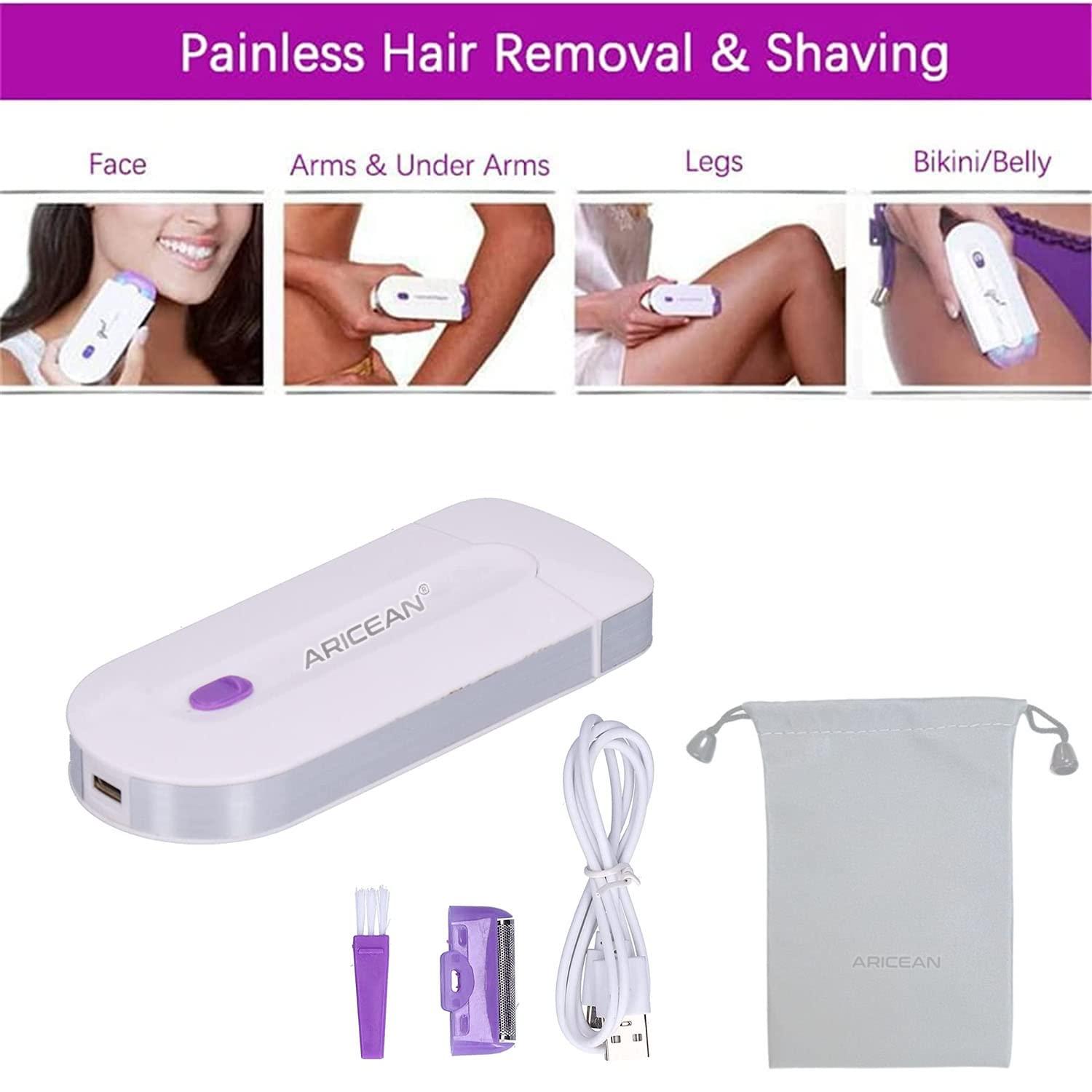 ARICEAN Silky Smooth Hair Eraser,Painless Hair Removal Tool Rechargeable Epilator Smooth Touch Hair Remover,Applicable to Any Part of The Body (1PC)