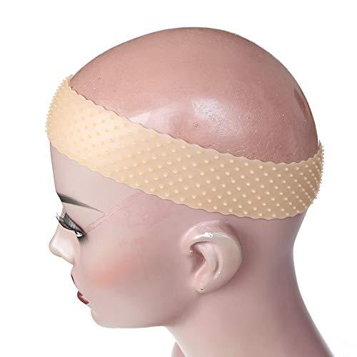 zigzag hair ZigZag Hair Non Slip Silicone Wig Grip Band Fix Transparent Silicone Headband Drop-shaped Elastic Wig Band Lace Wig Grip Hair Band for Wigs Sports Yoga 1Pc (M, Light Brown)