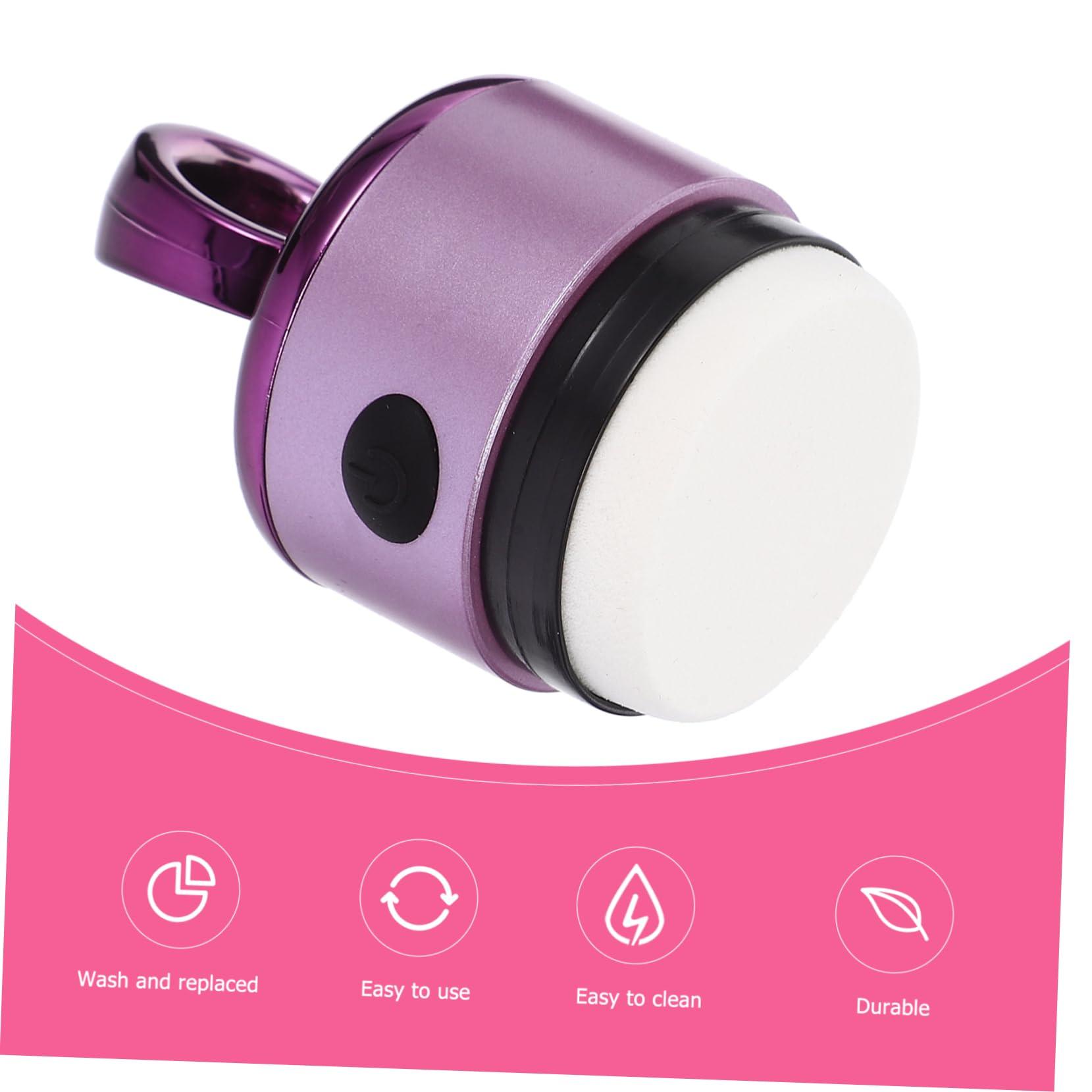 Ipetboom Ipetboom 2pcs Electric Makeup Powder Puff Blender Facial Puff for Even Foundation Purple Battery Operated Easy to Clean