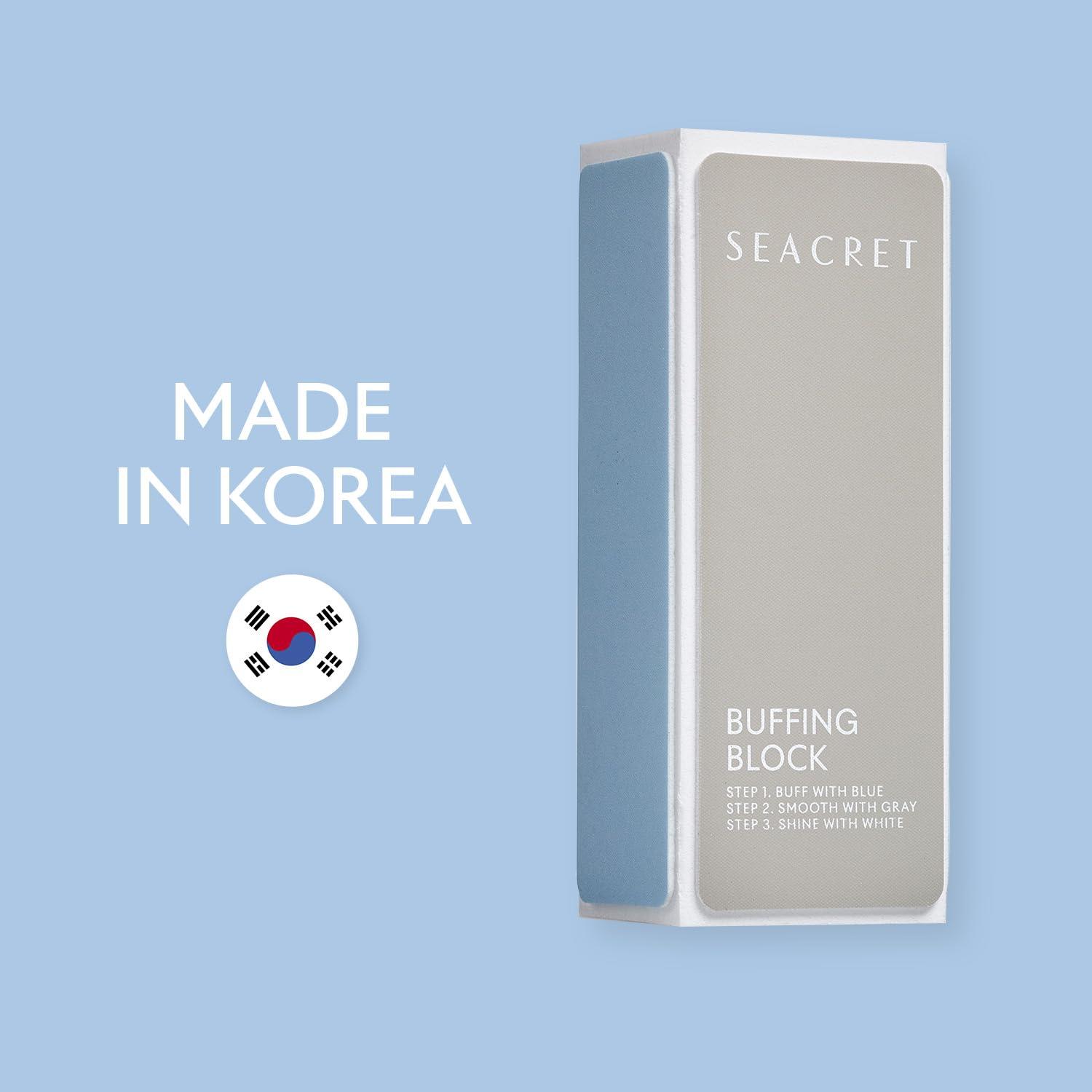 SEACRET SEACRET - Professional Nail Buffing Block. 3 Ways Buffing Block The Secret for Shiny Nails. Manicure & Pedicure - Pack of 2