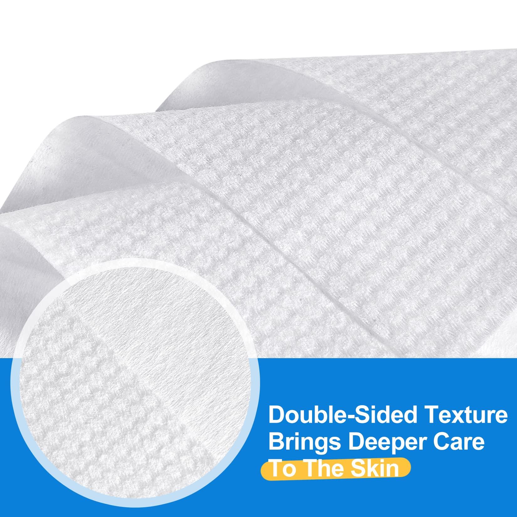 Winner Winner Disposable Face Towels | 100% USA Cotton Daily Face Towelettes, Double-sided Makeup Remover Dry Wipes, Super Soft and Thick Facial Towels for Sensitive Skin, 480 Count, 6 Pack