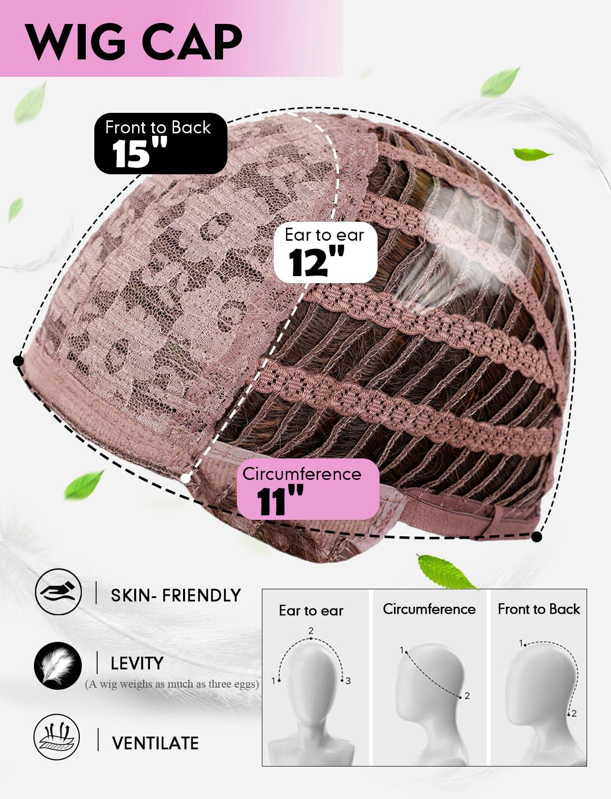 HAIRCUBE HAIRCUBE Long Dark Brown Wigs for Women Synthetic Curly Wavy Hair Wig for Daily