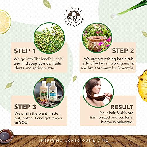 Nature Sustained Nature Sustained Pure, Sensitive Skin Shampoo & Conditioner Raw Probiotic Plant Formula (pH Balanced) for Sensitive Skin & Dry Hair - (9 Oz. Bottles) (Original, 2-Pack)