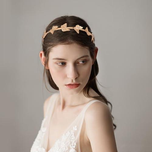 Beaupretty Butterfly Headband,Hollow Metal Headband Alloy Tiara Headpiece Hair Accessories for Women Girls,Gold