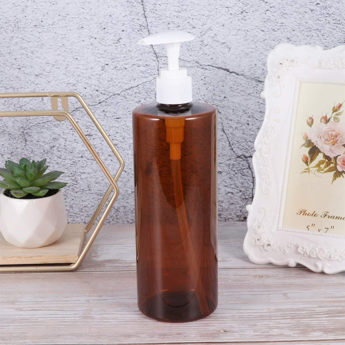 Beaupretty Beaupretty Brown Bottles 2pcs Shampoo Dispenser Liquid Bottle Shampoo Bottle Heart-Shaped Shampoo Bottles