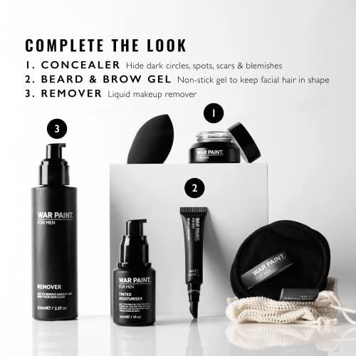War Paint War Paint For Men Tinted Moisturizer & Light Foundation for Face - Vegan Friendly & Cruelty-Free - Natural Looking Makeup For Men - Light Shade - 30ml