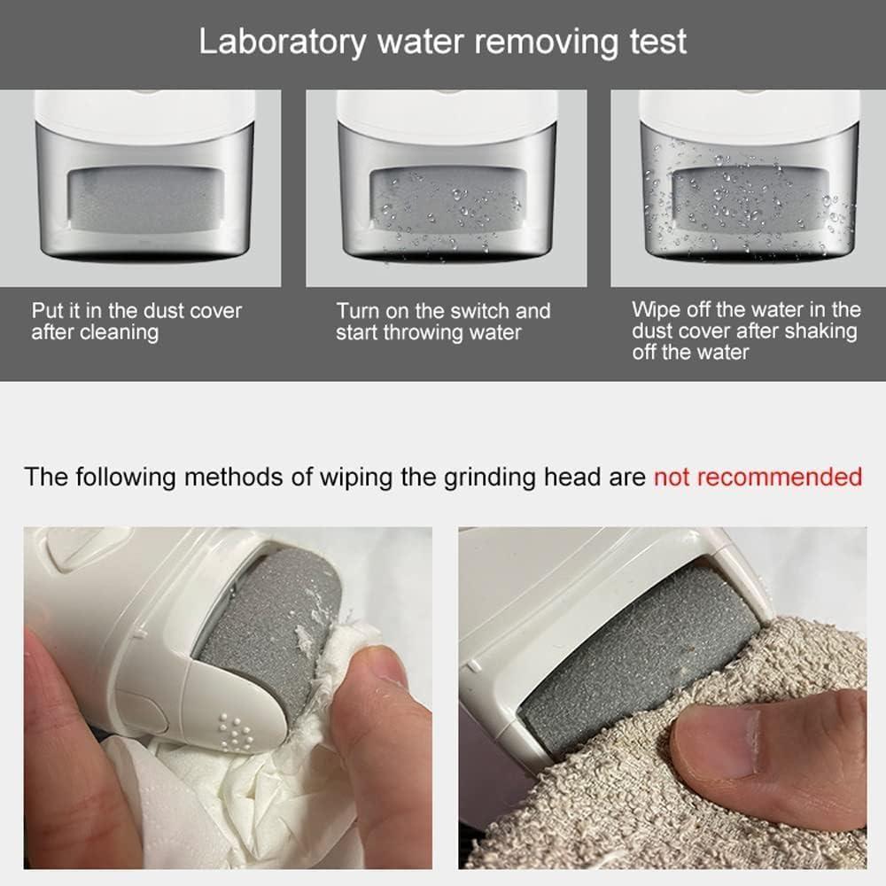 PeakTrend PeakTrend Electric Foot File Grinder Dead Dry Skin Callus Remover Rechargeable Feet Pedicure Tool Foot Care Tools for Hard Cracked Clean with 2 Grinding Heads